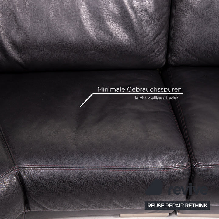 Artanova Medea Leder Ecksofa Schwarz Sofa Couch Michael C. Brandis #14078