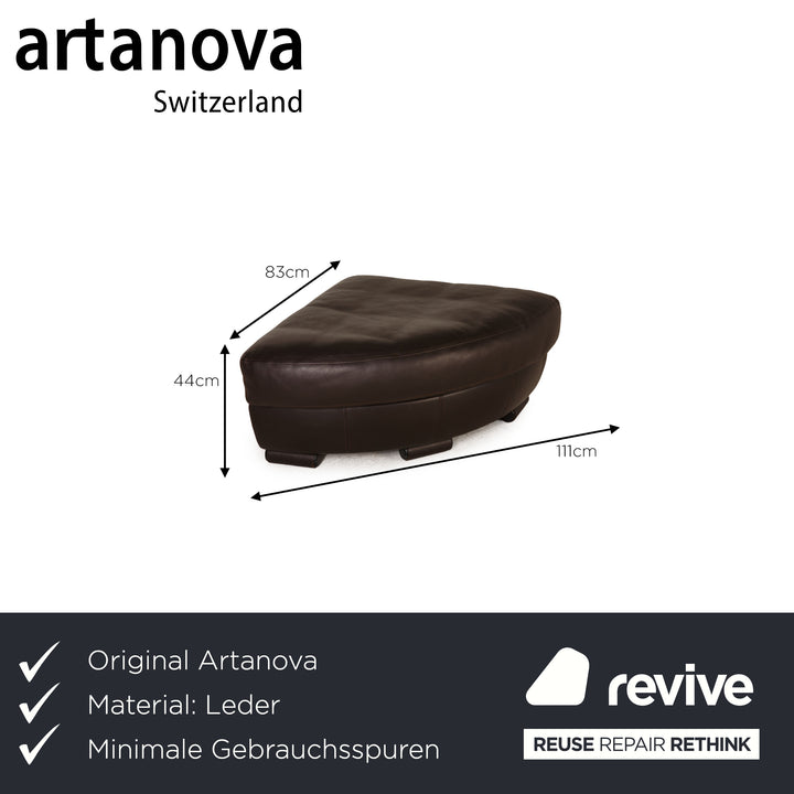Artanova Medea Leder Hocker Dunkelbraun