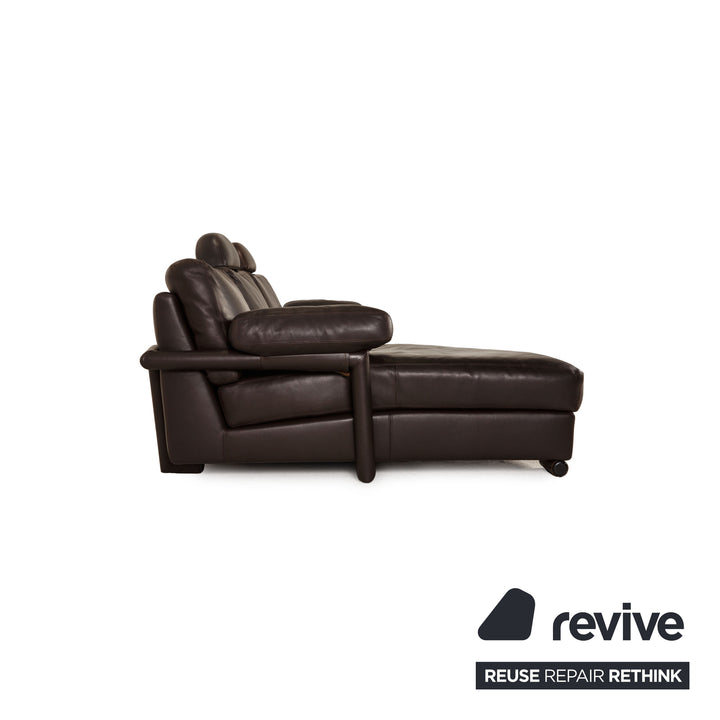 Artanova Medea Leder Sofa Dunkelbraun Ecksofa Couch