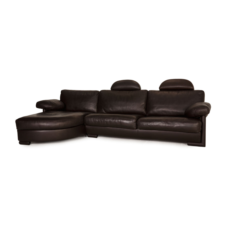 Artanova Medea Leder Sofa Dunkelbraun Ecksofa Couch