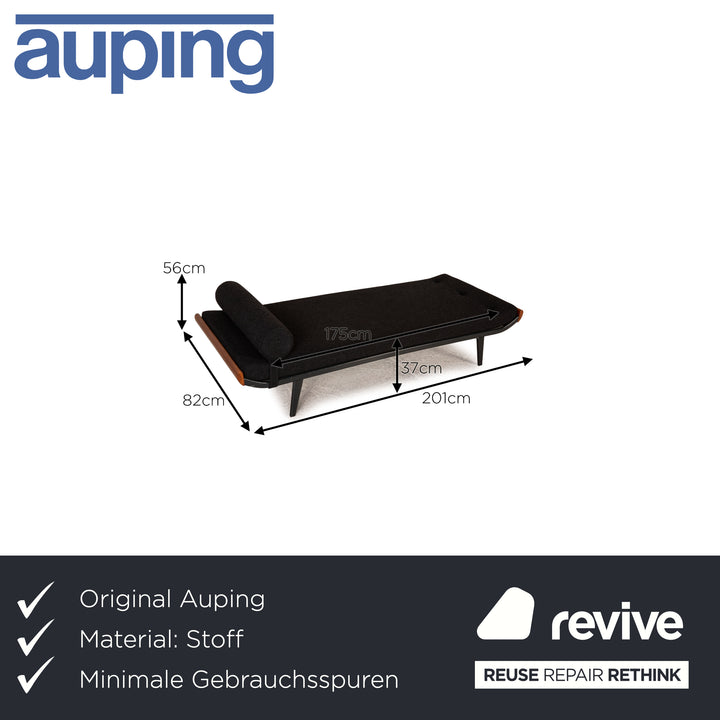 Auping Cléopâtre chaise longue en tissu anthracite