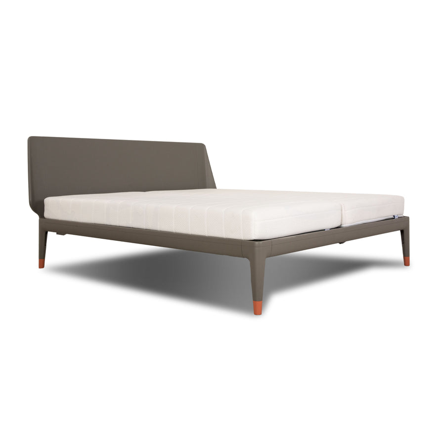 Lit Auping Essential 180x200 lit double gris métal avec matelas Inizio