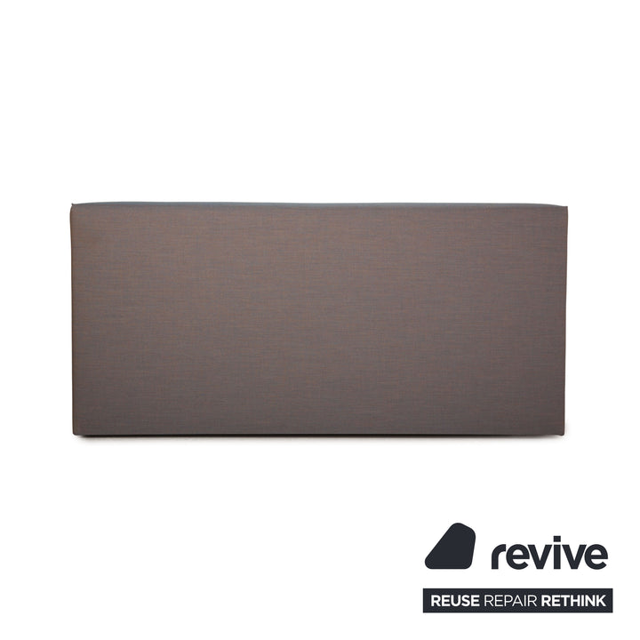 Lit à sommier tapissier Auping Kiruna 200x220 tissu gris bleu lit double avec support pour tablette