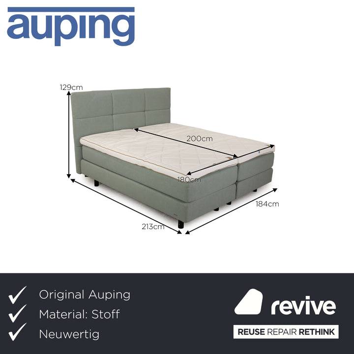 Auping Original box spring bed 200x200 mint green double bed