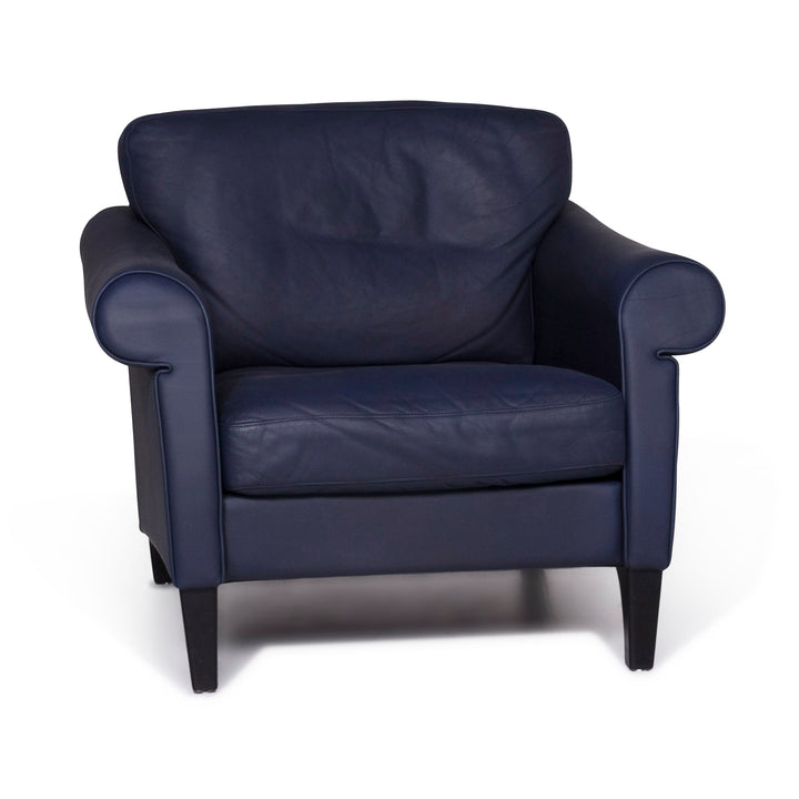 Walter Knoll Leather Armchair Blue Armchair #9227