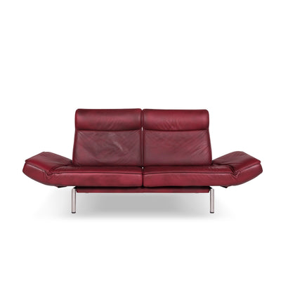 de Sede DS 450 Designer Leder Sofa Weinrot Rot Zweisitzer Relax Funktion Couch #9519