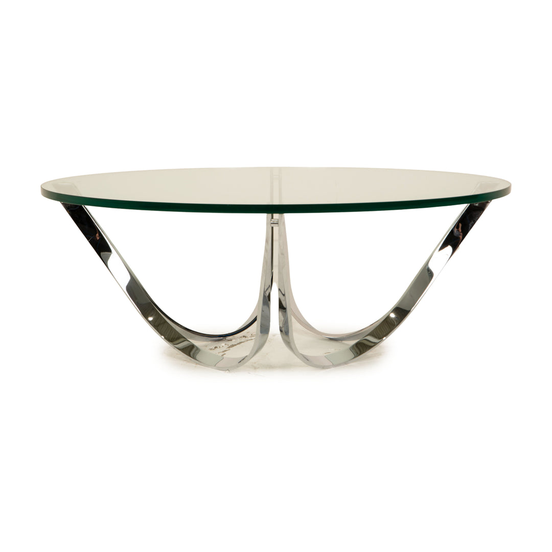 Bacher Glas Couchtisch Silber by Werner Linder