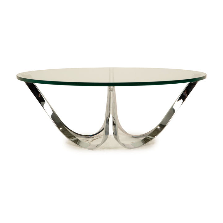 Bacher Glas Couchtisch Silber by Werner Linder