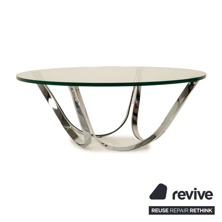 Bacher Glas Couchtisch Silber by Werner Linder