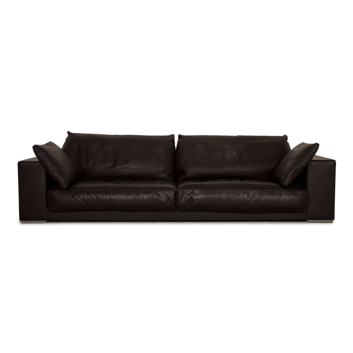 Baxter Budapest Leather Sofa Brown Four Seater Couch