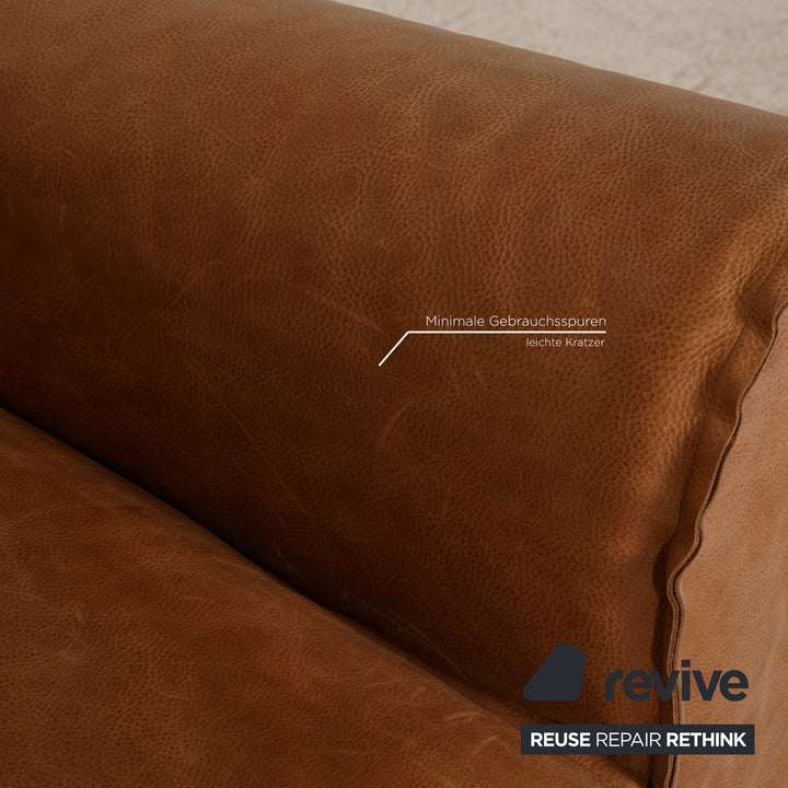 Baxter Housse Old Shabby Leder Braun Sofa Couch
