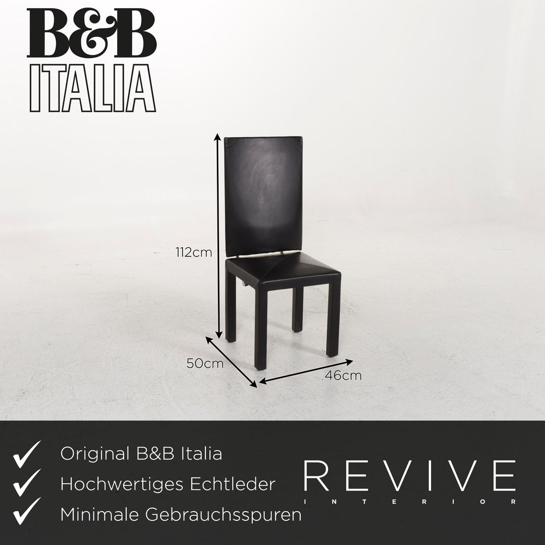 B&amp;B Italia Arcadia Chaise en cuir noir #13239