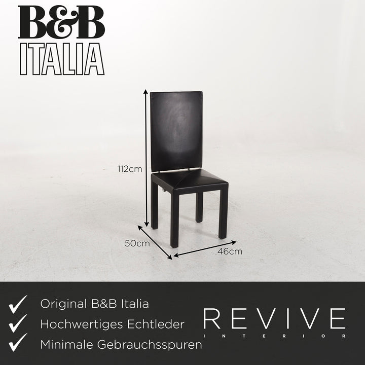 B&amp;B Italia Arcadia Chaise en cuir noir #13239