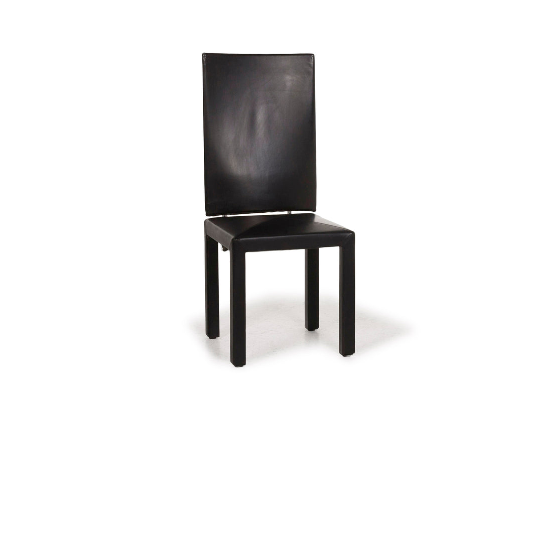 B&amp;B Italia Arcadia Chaise en cuir noir #13239