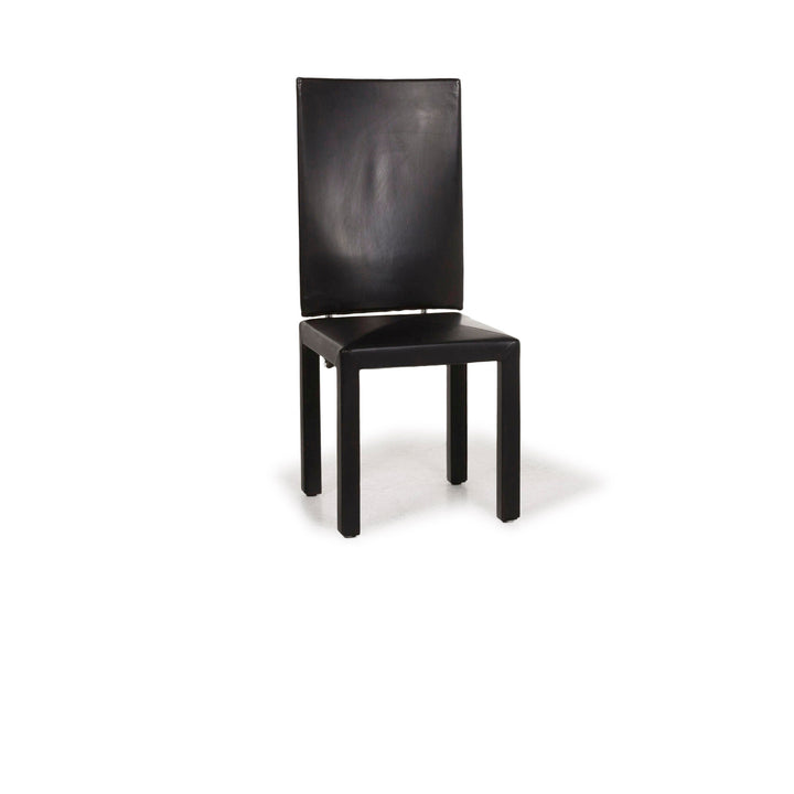 B&amp;B Italia Arcadia Chaise en cuir noir #13239