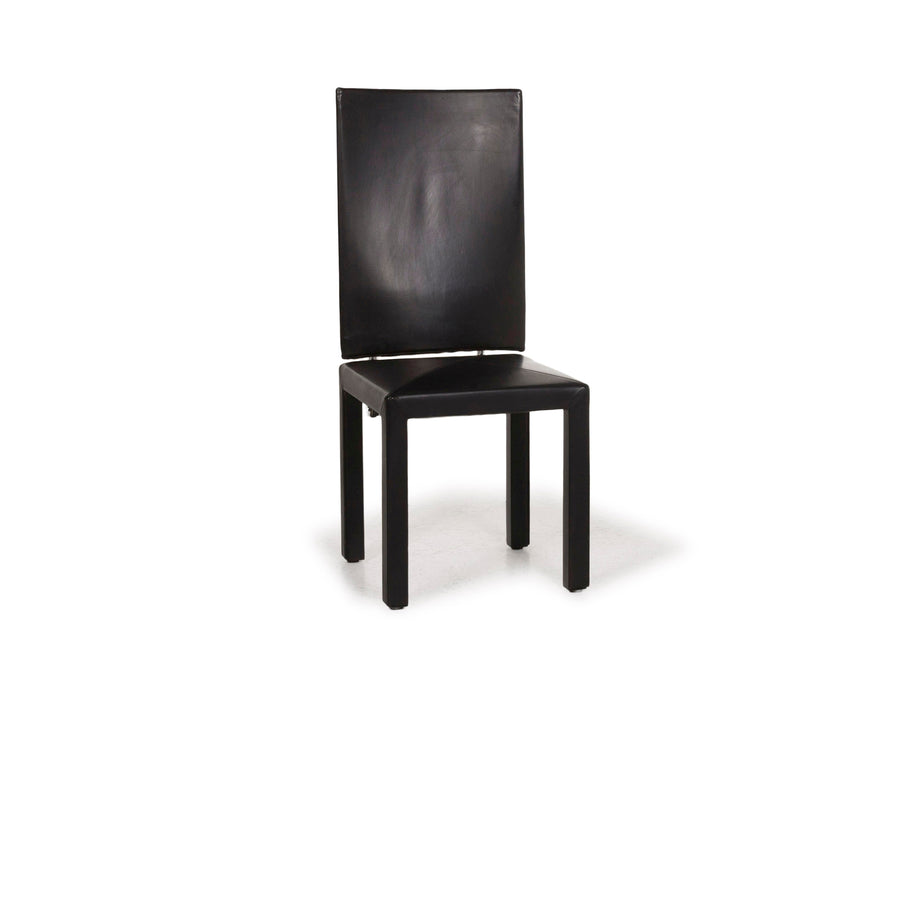 B&amp;B Italia Arcadia Chaise en cuir noir #13239