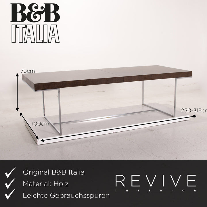 B&amp;B Italia Athos 12 Table à manger extensible en bois et métal #14816