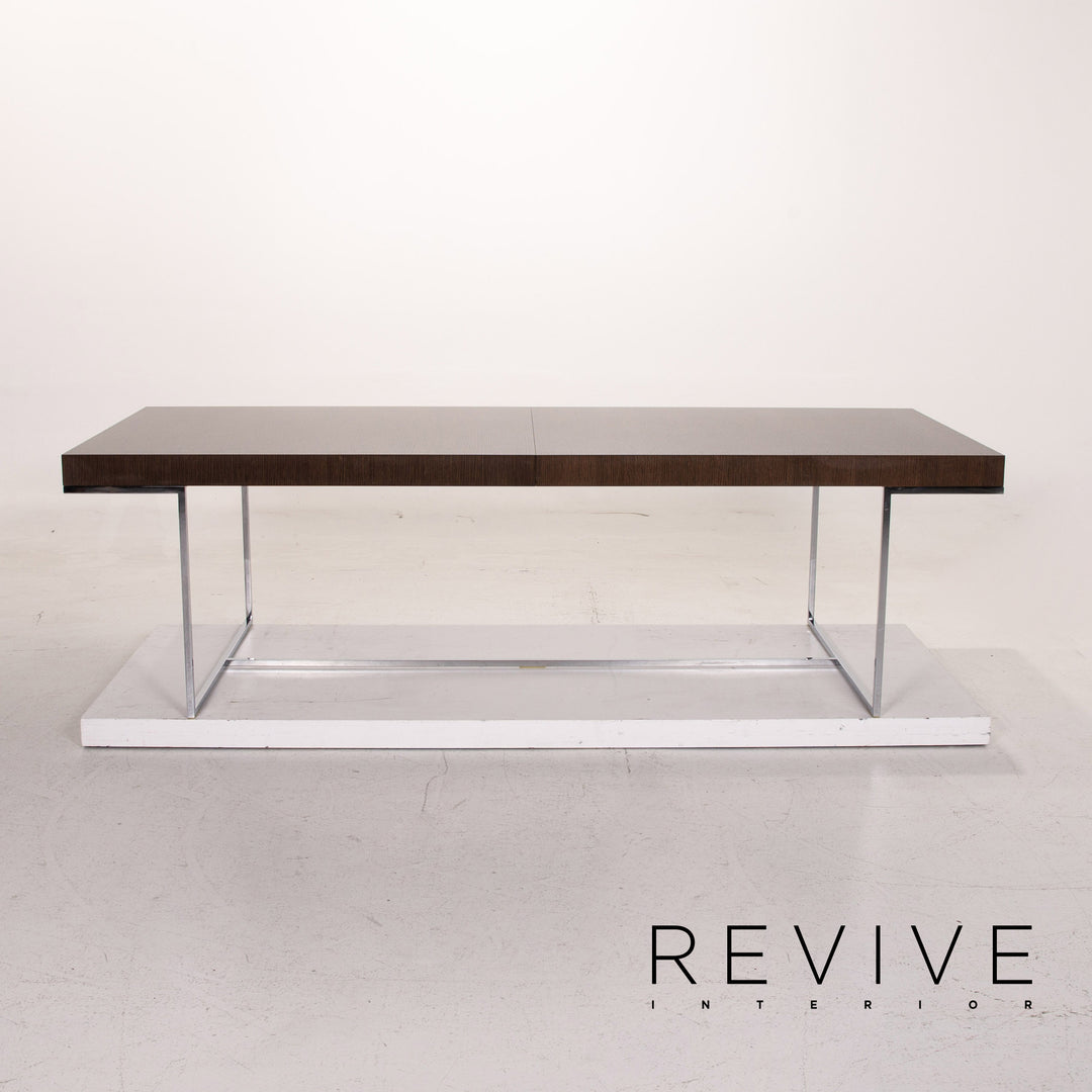 B&amp;B Italia Athos 12 Table à manger extensible en bois et métal #14816