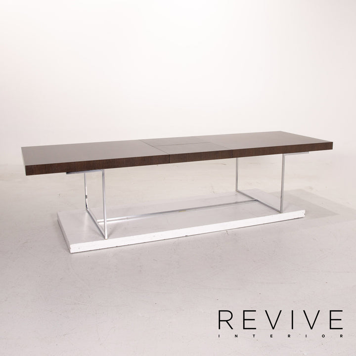 B&amp;B Italia Athos 12 Table à manger extensible en bois et métal #14816
