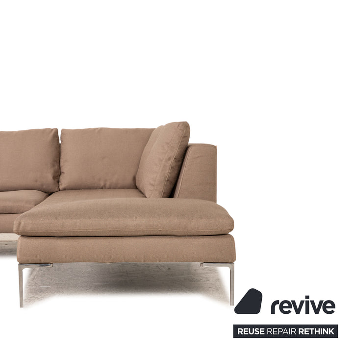 B&amp;B Italia Charles fabric sofa beige corner sofa couch