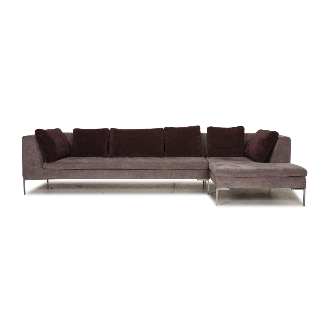 B&amp;B Italia Charles Fabric Sofa Gray Corner Sofa Couch