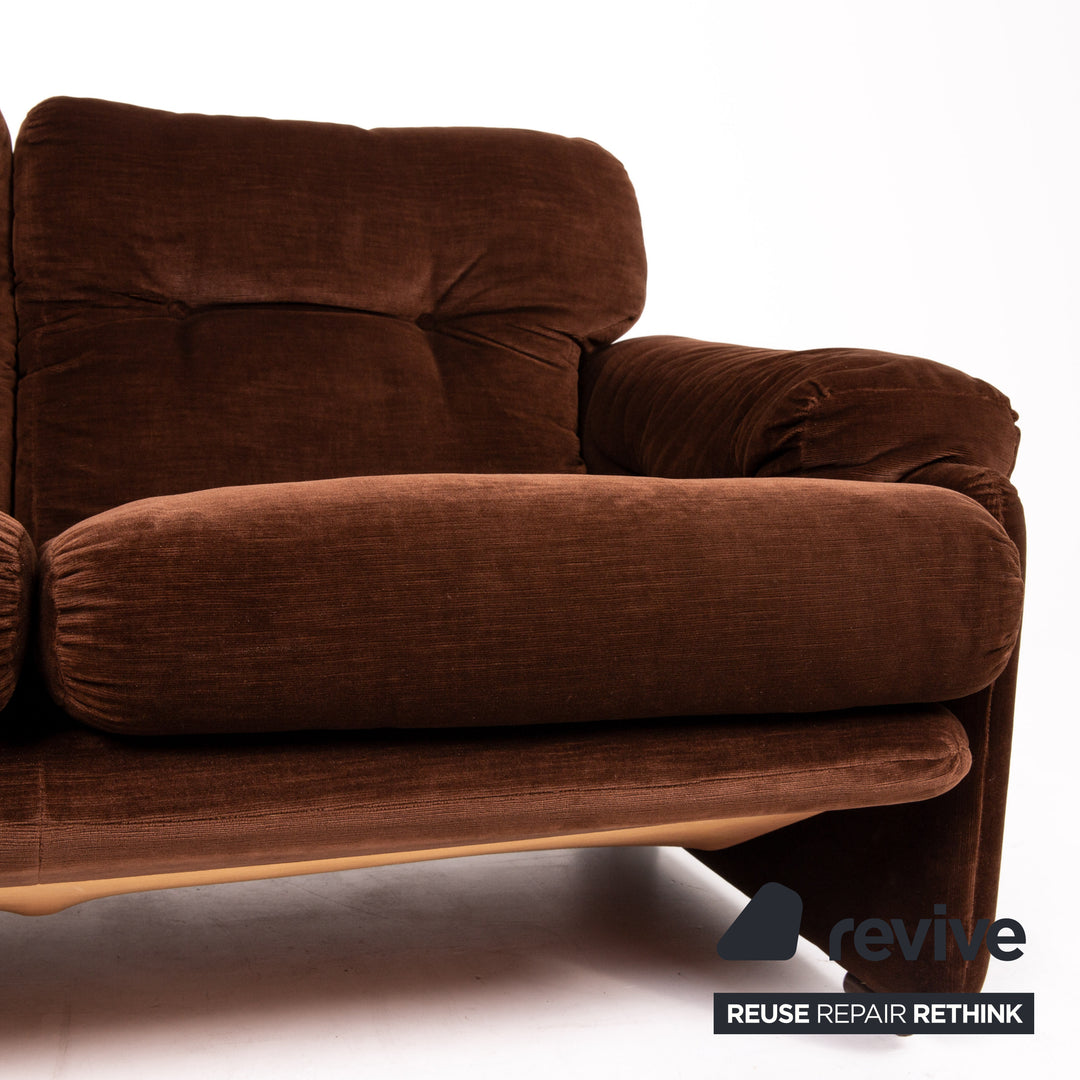 B&B Italia Coronado Stoff Sofa Braun Zweisitzer Couch #13651