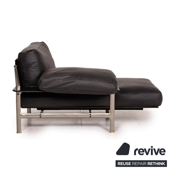 B&amp;B Italia Diesis Leather Lounger Black Sofa