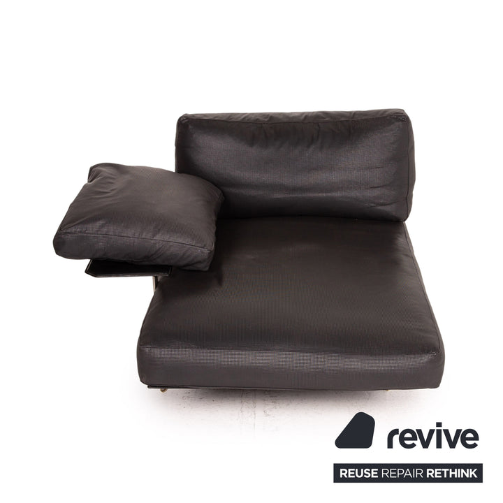 B&amp;B Italia Diesis Leather Lounger Black Sofa