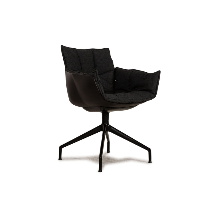 B&amp;B Italia Husk chaise en tissu chaise de conférence anthracite