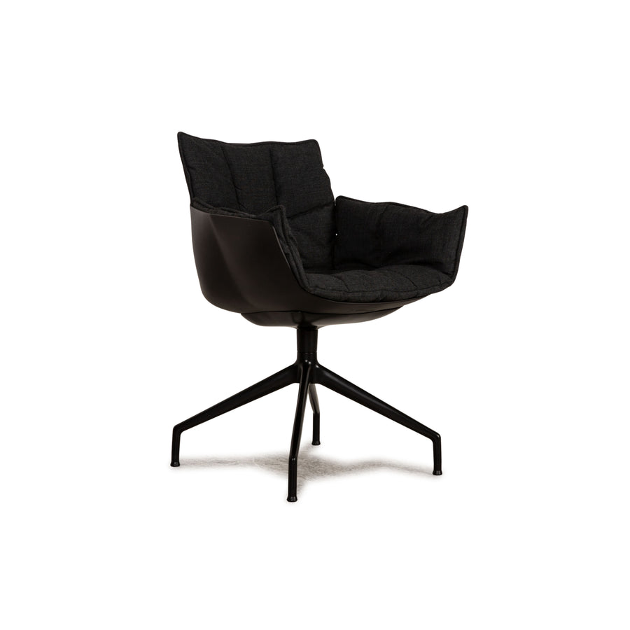 B&amp;B Italia Husk chaise en tissu chaise de conférence anthracite