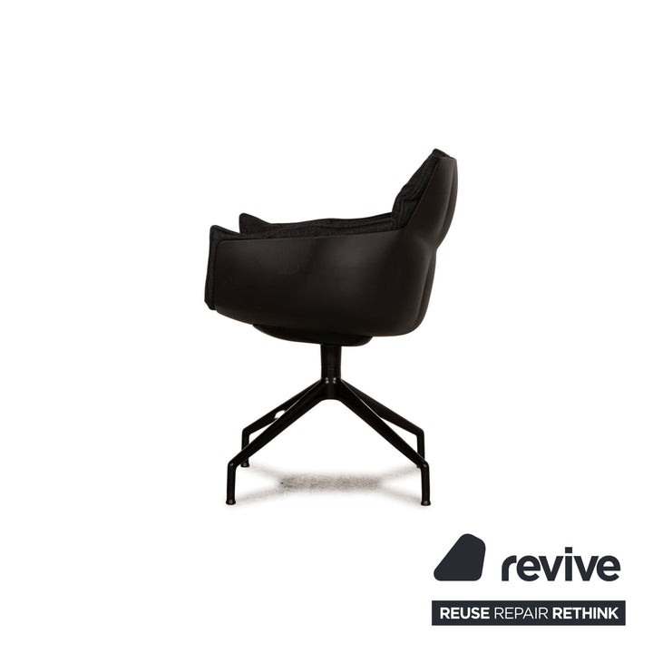 B&amp;B Italia Husk chaise en tissu chaise de conférence anthracite