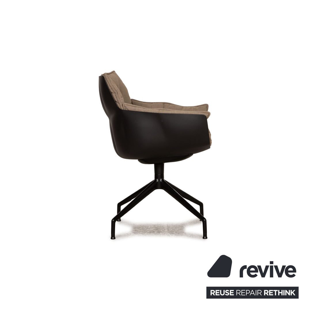 B&amp;B Italia Husk Fabric Chair Chaise de conférence beige