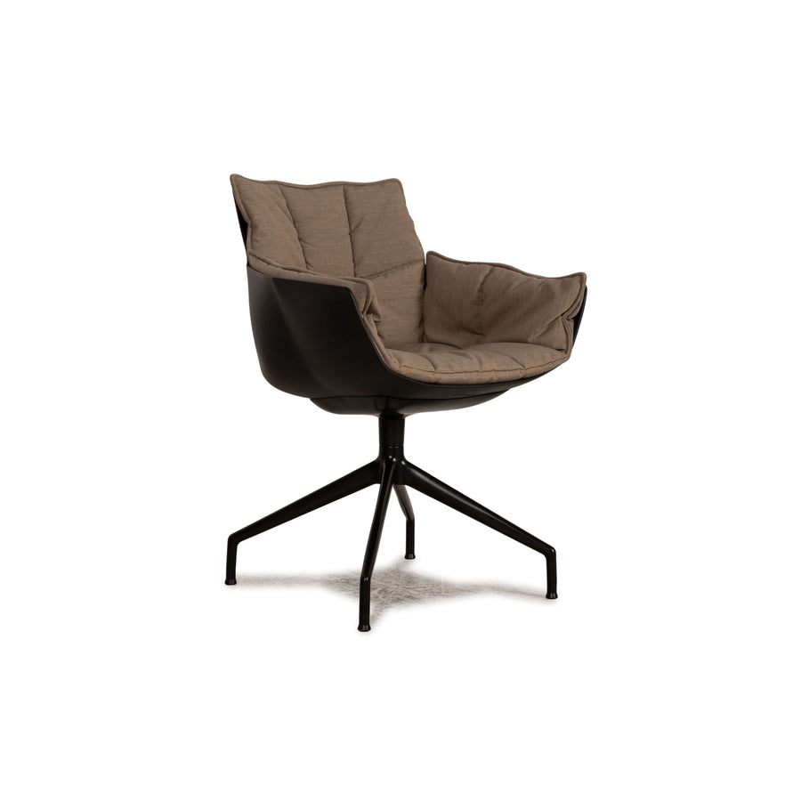 B&amp;B Italia Husk Fabric Chair Chaise de conférence beige