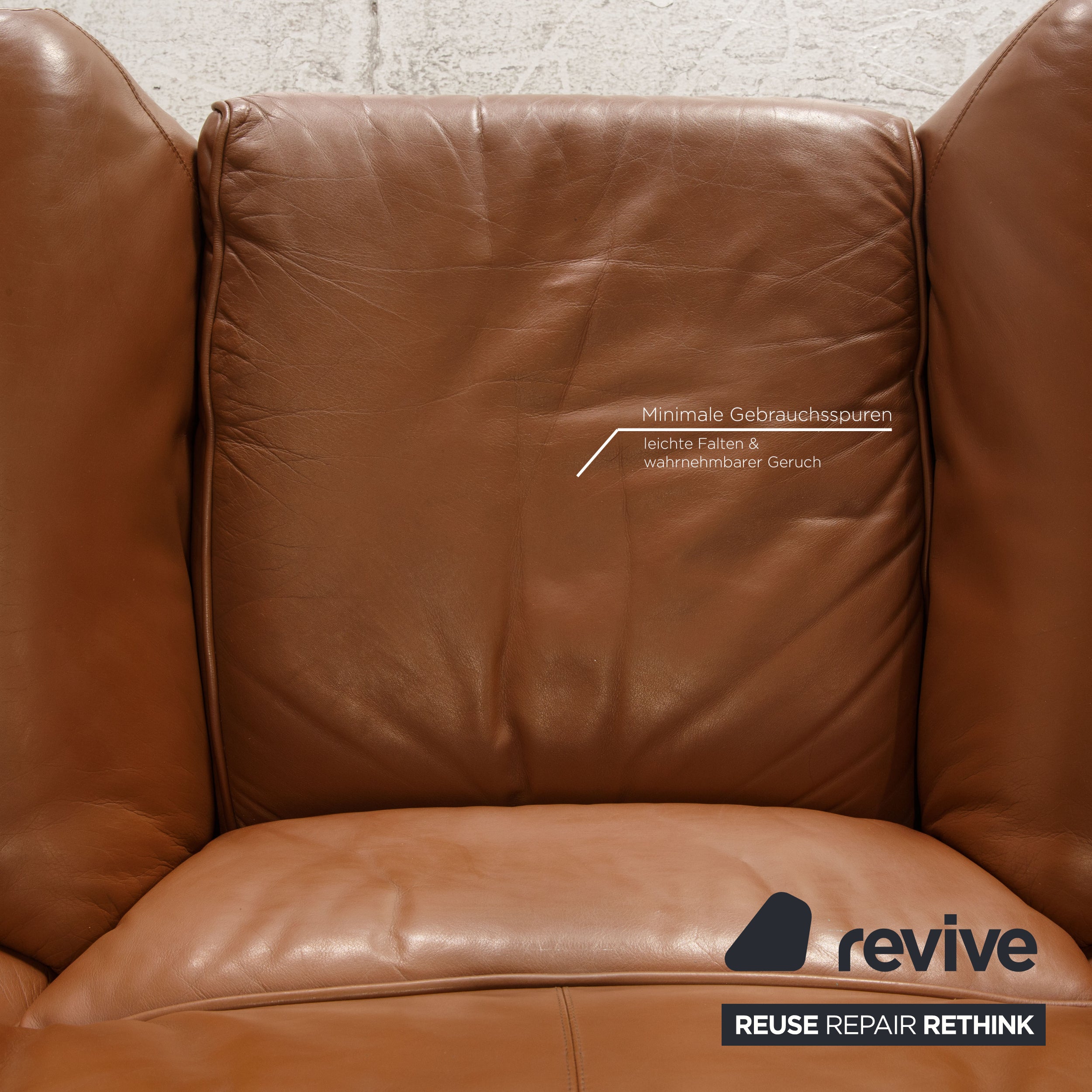 B&B Italia Sessel Lauriana Braun Leder - 2. Hand - Revive.de