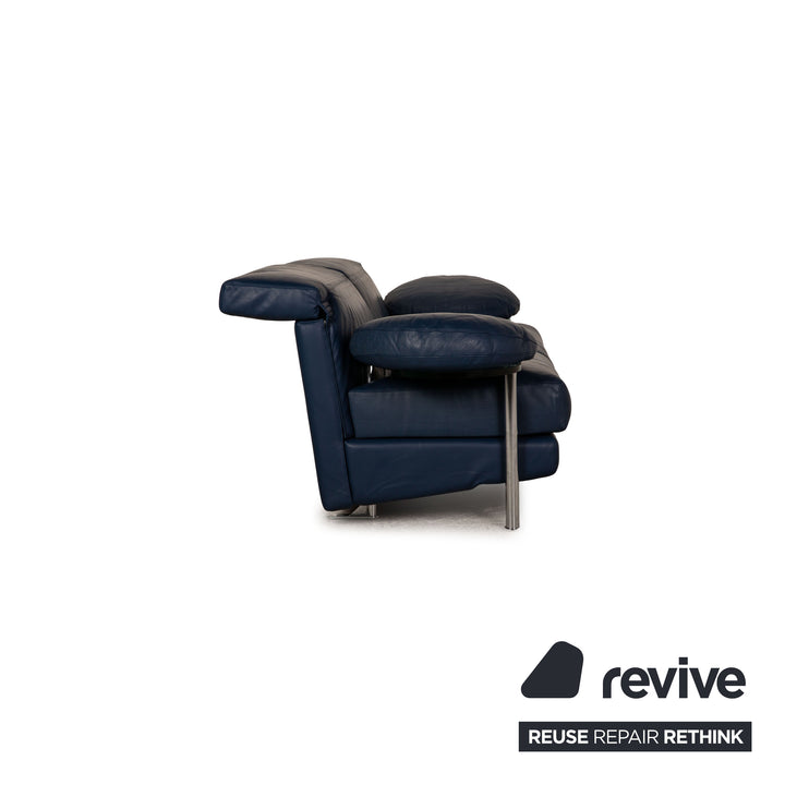 B&B Italia Leder Sofa Garnitur Blau Zweisitzer Couch Funktion