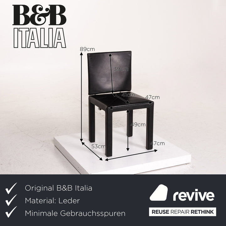 B&B Italia Leder Stuhl Schwarz #15032