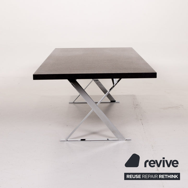 B&amp;B Italia Max Wood Table Black Dining Table Steel #13940