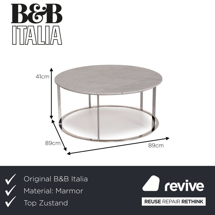 B&B Italia Mera Marmor Tisch Weiß Couchtisch