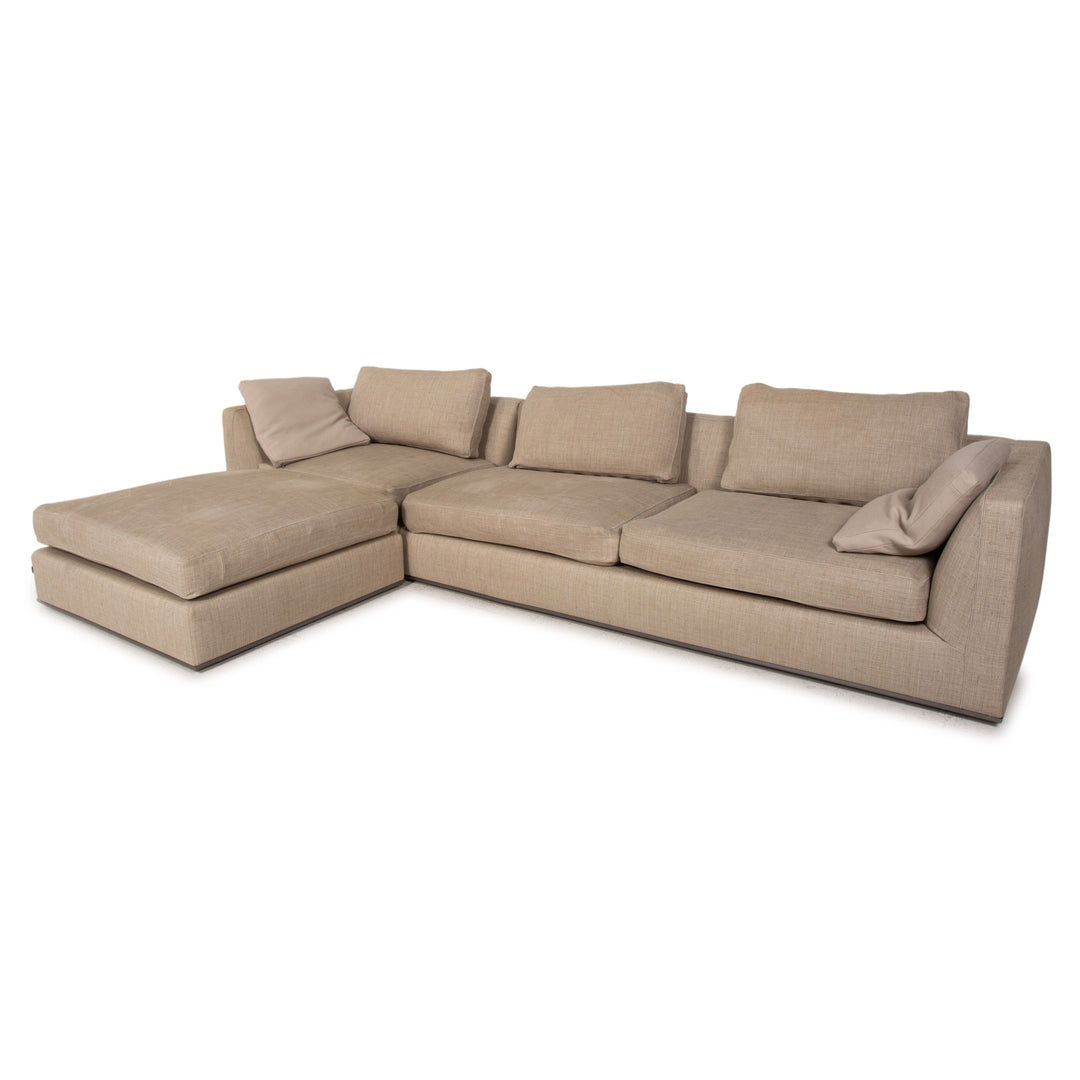 B&amp;B Italia Richard fabric sofa incl. stool three-seater Couch Outlet