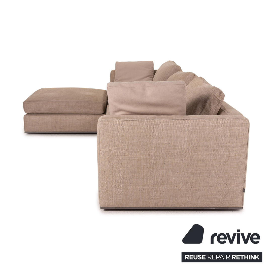 B&amp;B Italia Richard fabric sofa incl. stool three-seater Couch Outlet