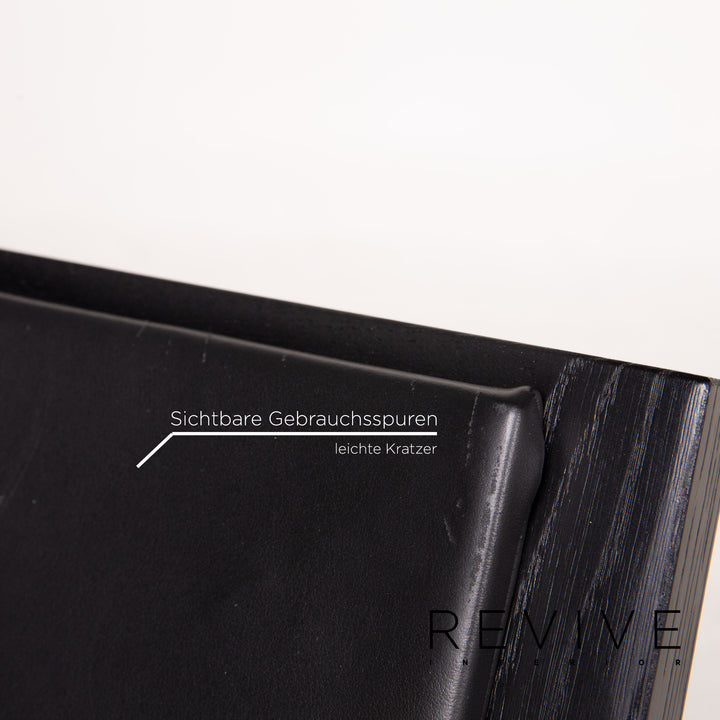 B&amp;B Italia Simplice Leather Fabric Armchair Black