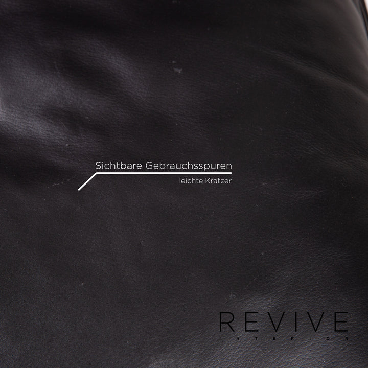 B&amp;B Italia Simplice Leather Fabric Armchair Black