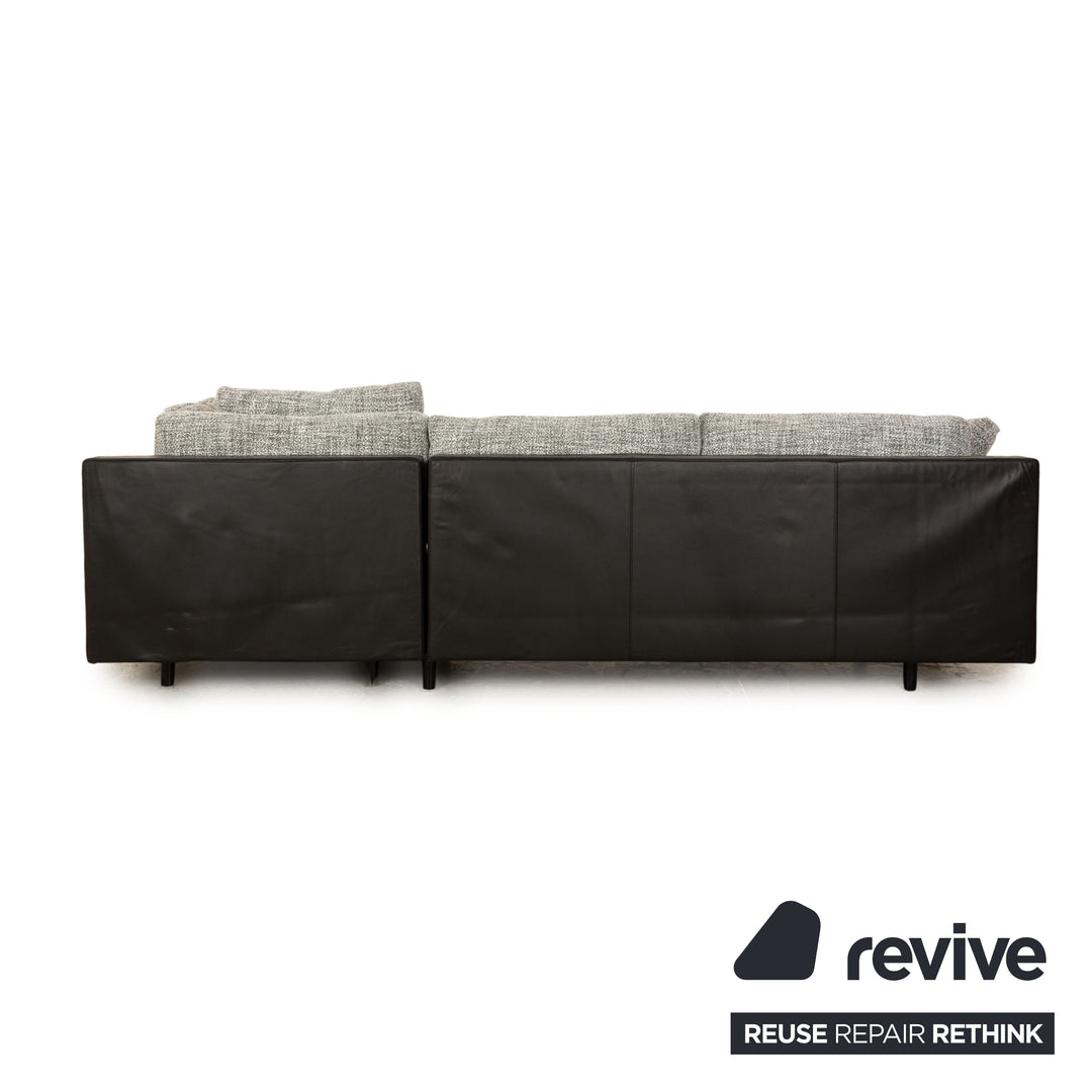 B&amp;B Italia Sity Fabric Sofa Black Gray Corner Sofa Couch New Cover