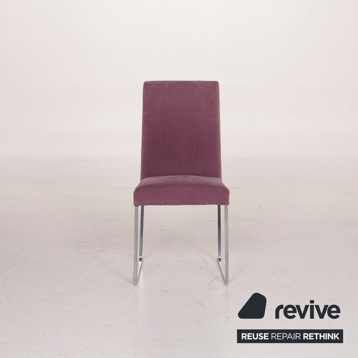 B&amp;B Italia Solo (B&amp;B) Velvet Chair Lilac Fabric #15338
