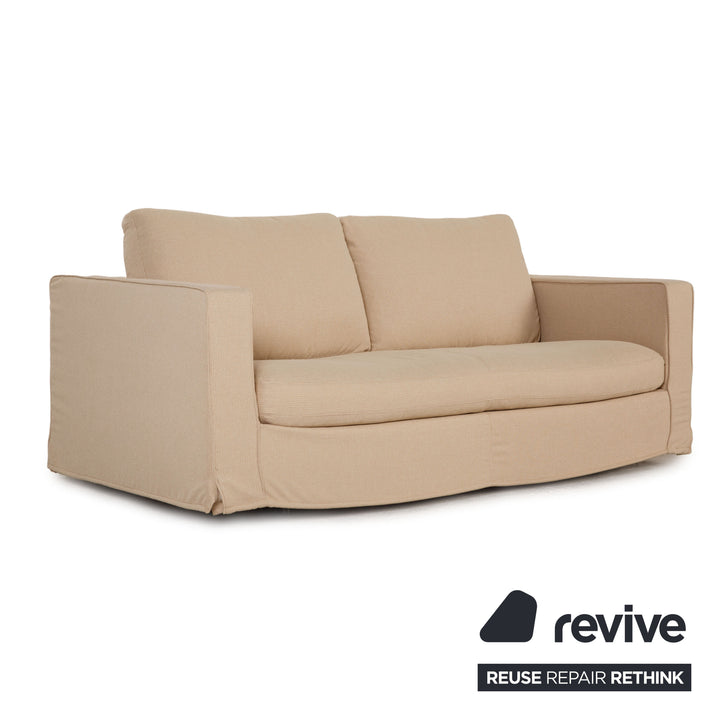 B&B Italia Stoff Sofa Beige Zweisitzer Couch