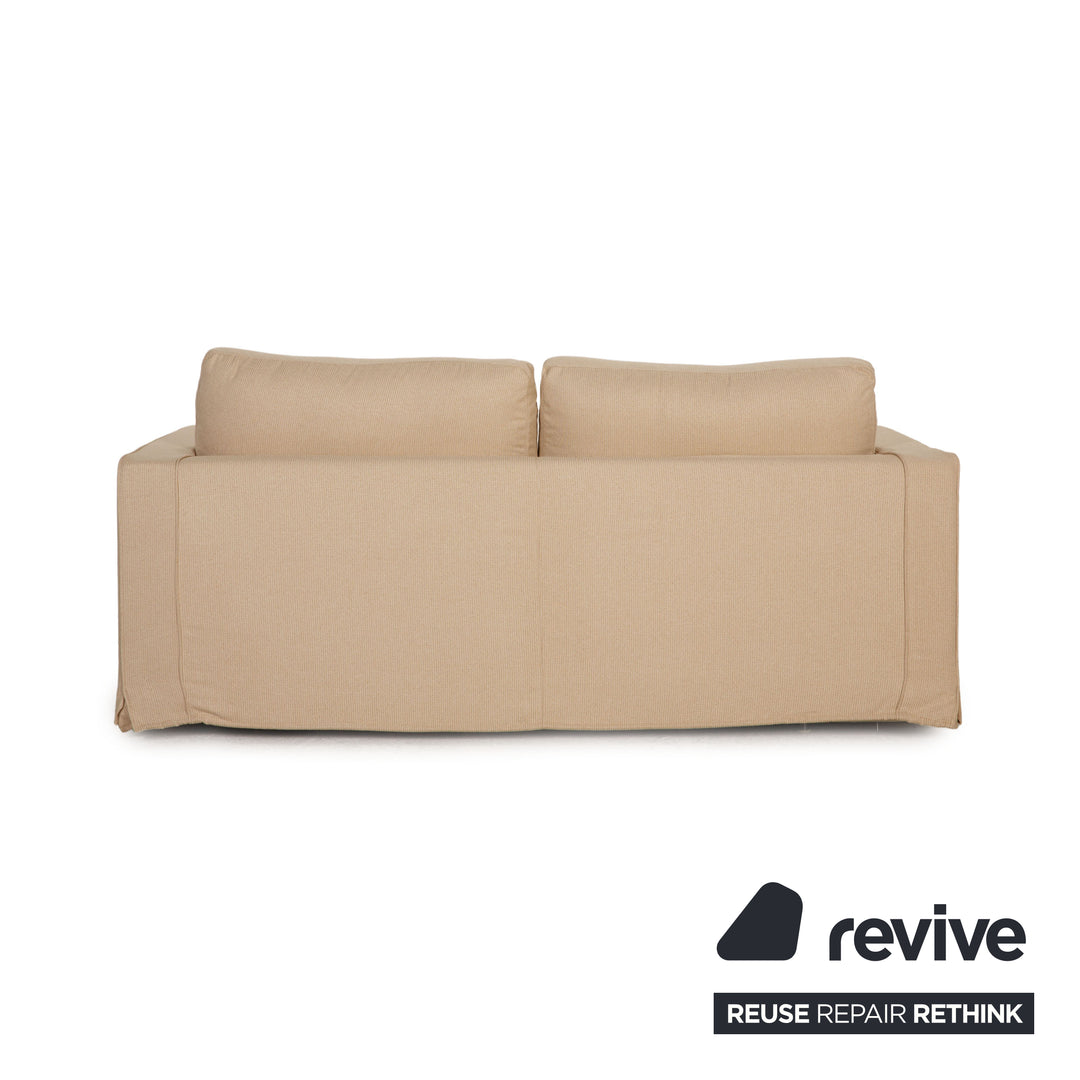 B&B Italia Stoff Sofa Beige Zweisitzer Couch