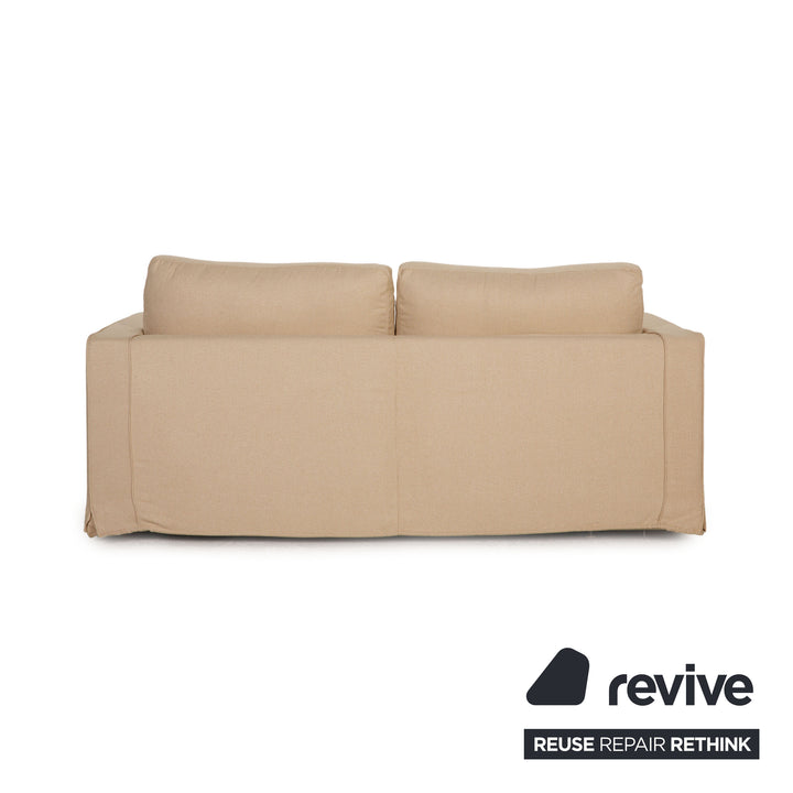 B&B Italia Stoff Sofa Beige Zweisitzer Couch