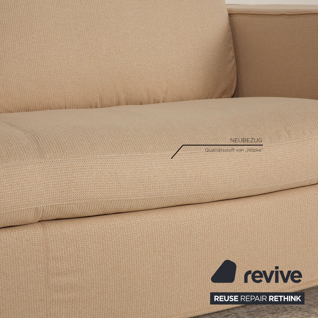 B&B Italia Stoff Sofa Beige Zweisitzer Couch