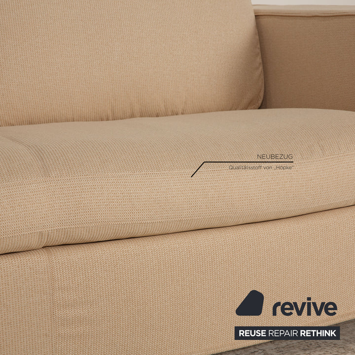 B&B Italia Stoff Sofa Beige Zweisitzer Couch