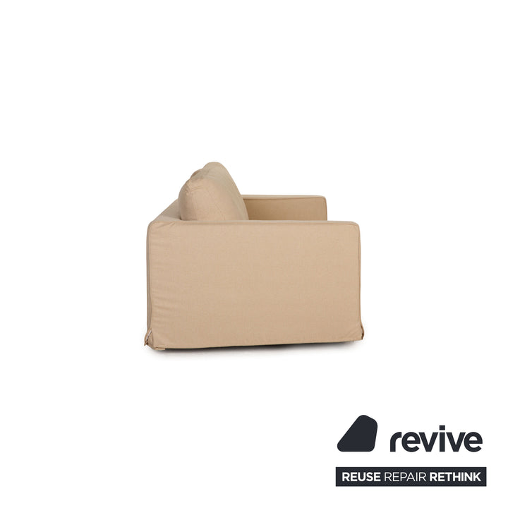 B&B Italia Stoff Sofa Beige Zweisitzer Couch